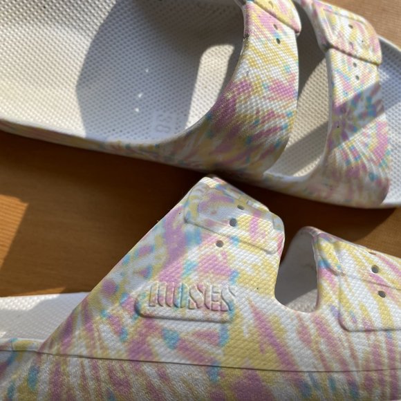 Freedom Moses Tie Dye Sandals Womens 37/38 (7/8) Good used condition - Picture 3 of 5